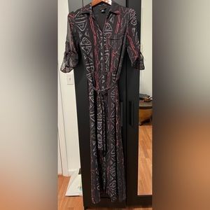 Beautiful Moda international maxi, dress, size small, gray